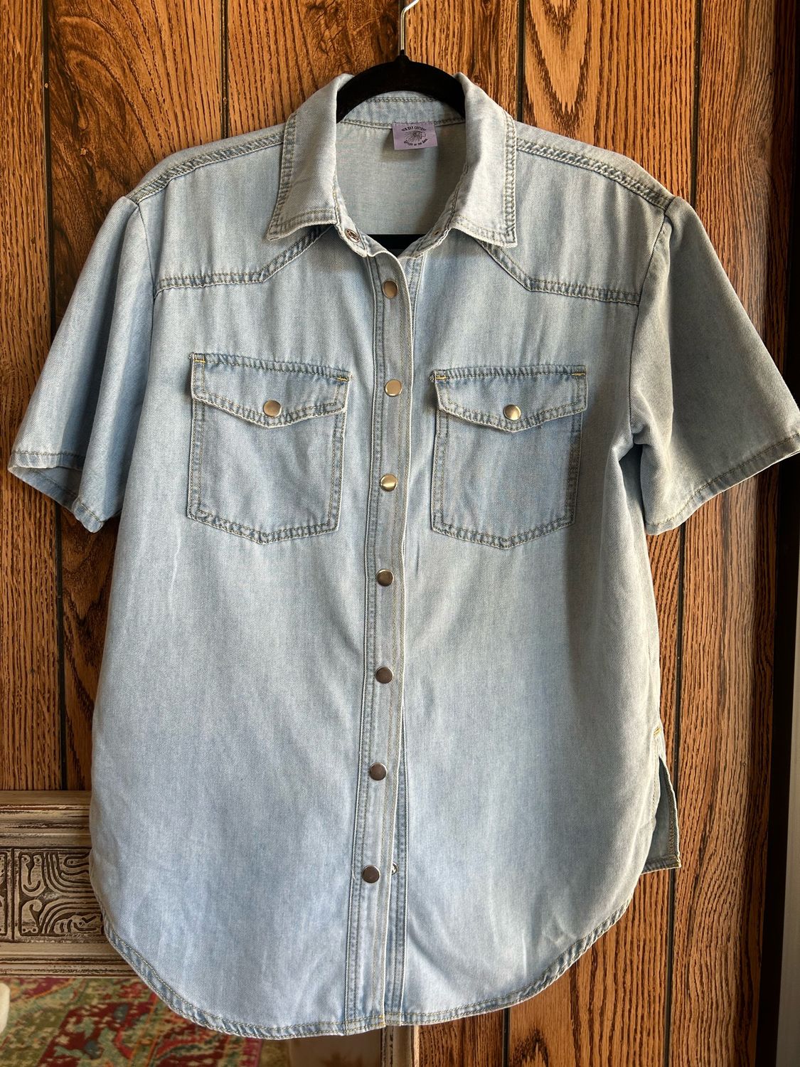 Vintage Light Wash Denim Shirt