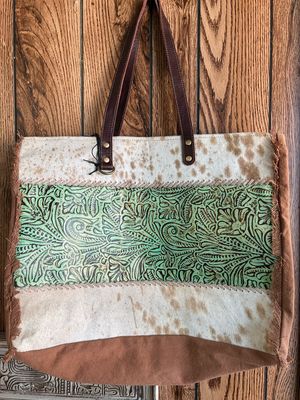Cheyenne Verte Leather &amp; Hairon Bag
