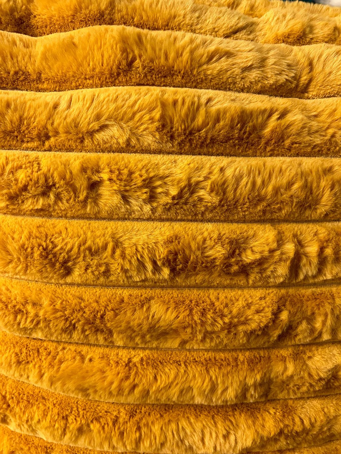 Faux Fur Throw Blankets (50&quot; X 60&quot;), Color: Mustard