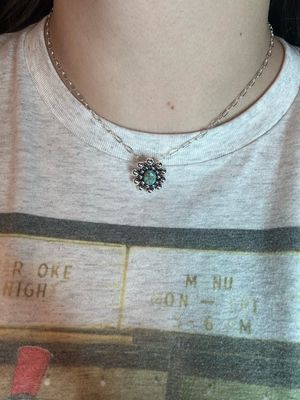 Turquoise Sunflower Necklace