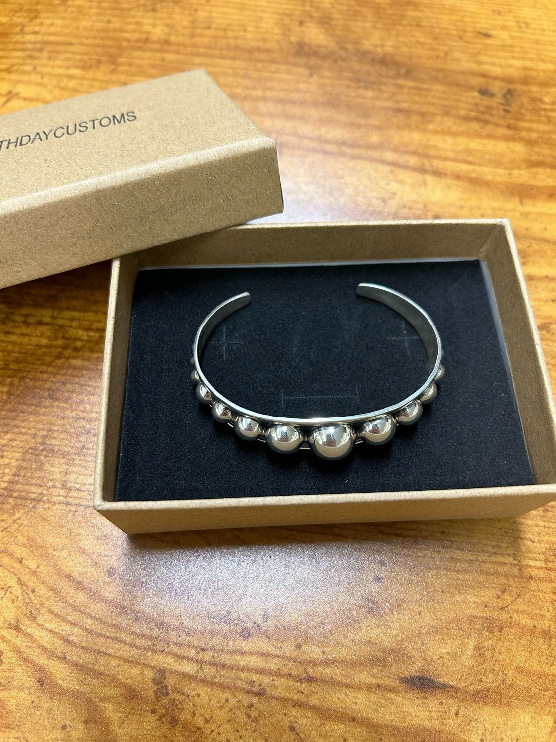 Sterling Silver Studded Cuff