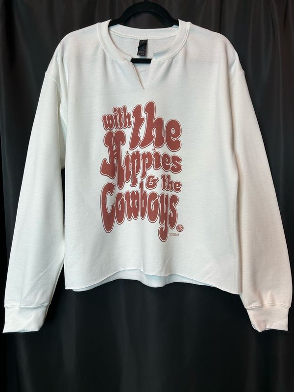 Hippies &amp; Cowboys V Neck Sweatshirt