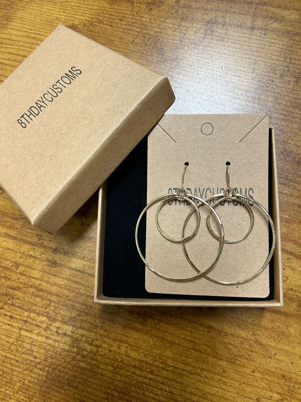 14K Gold Filled Double Hoop Earrings