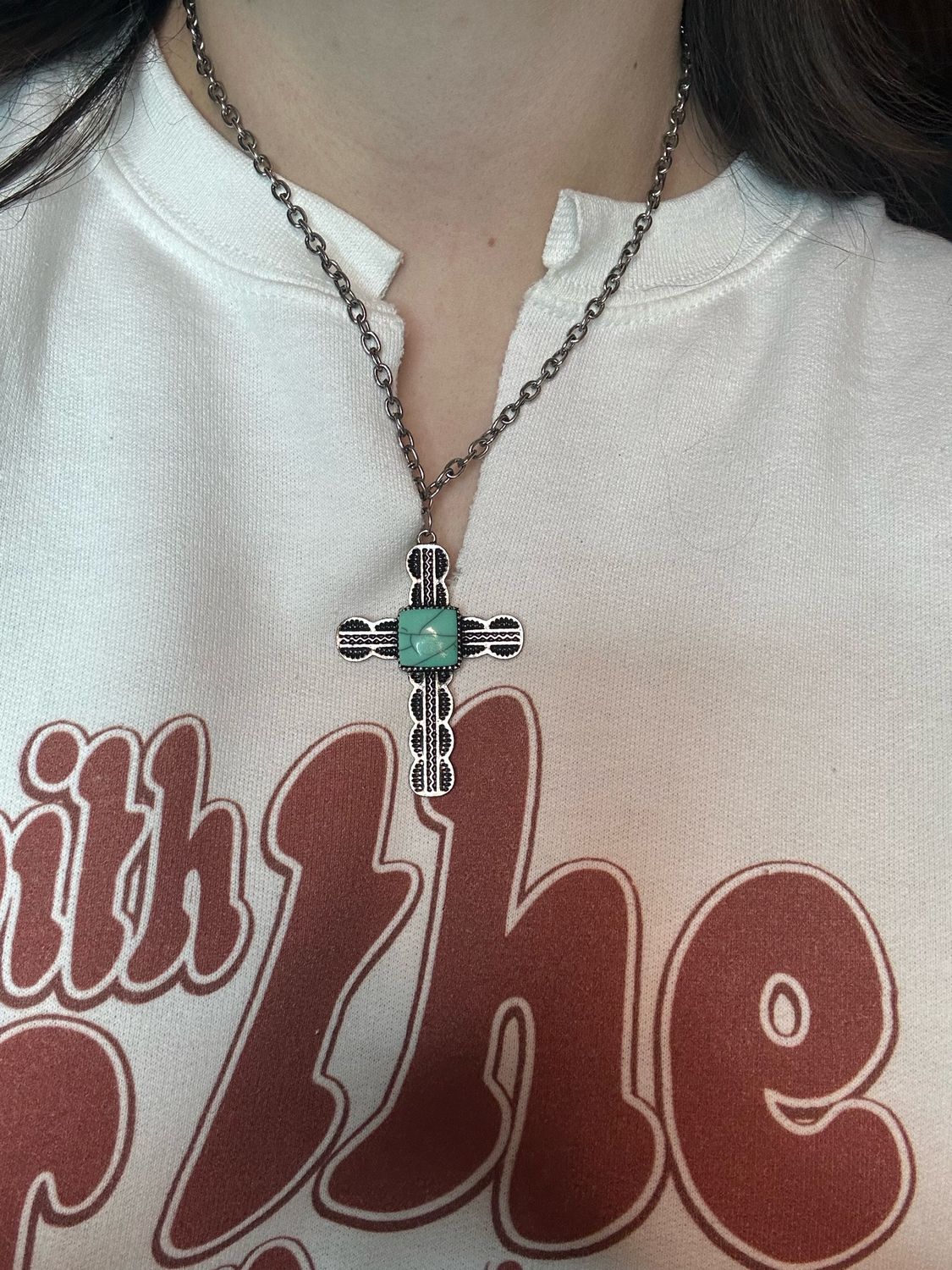 Centerstone Cross Necklace