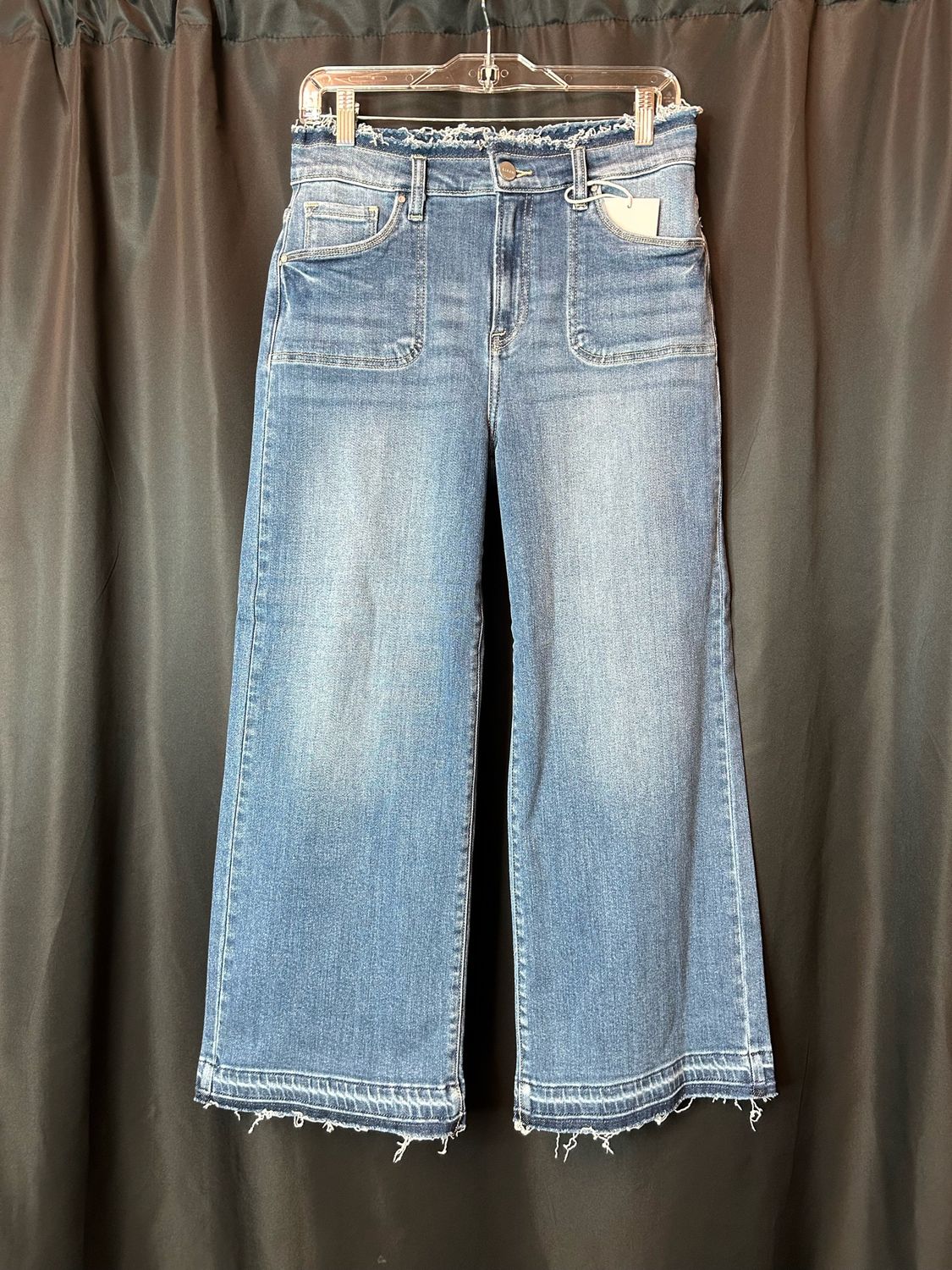 Risen High Rise Crop Wide Jeans