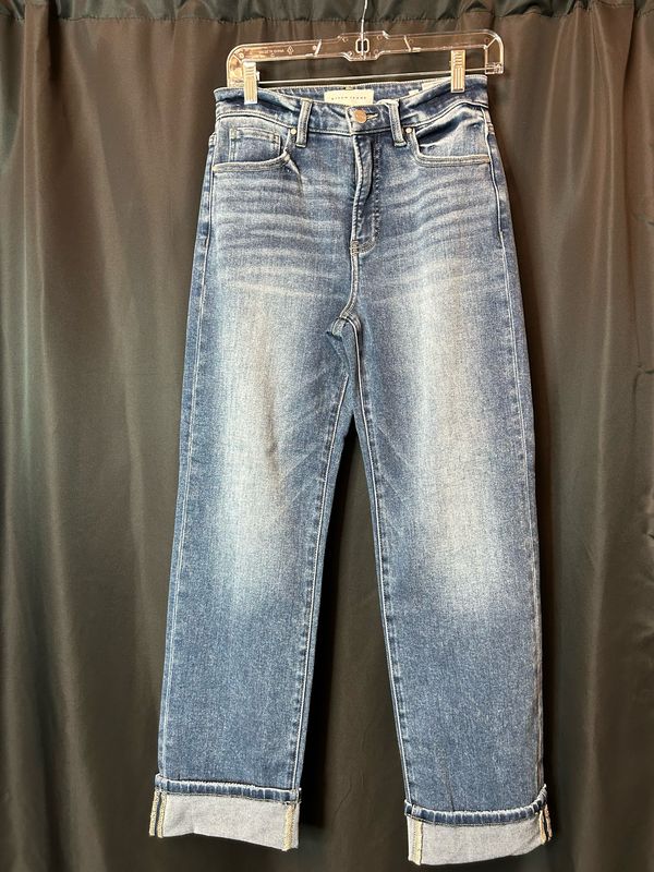 Risen High Rise Tummy Control Straight Jeans