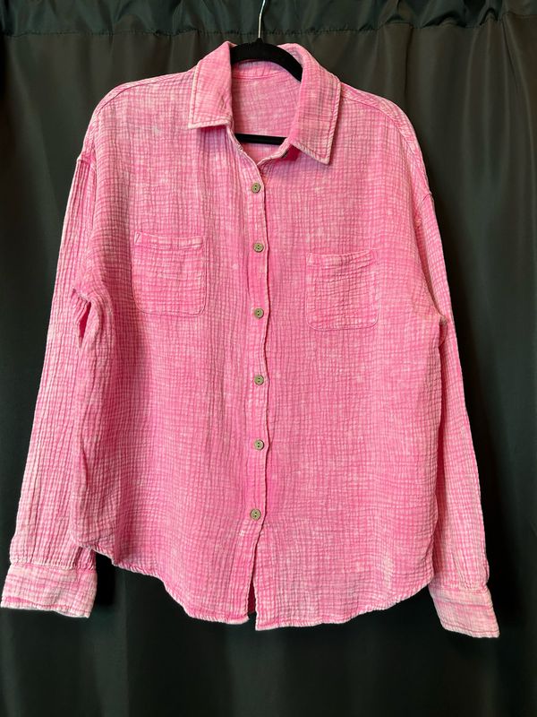Mineral Wash Pink Shirt