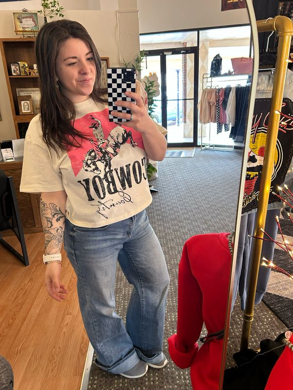 Cowboy Rodeo Crop Tee