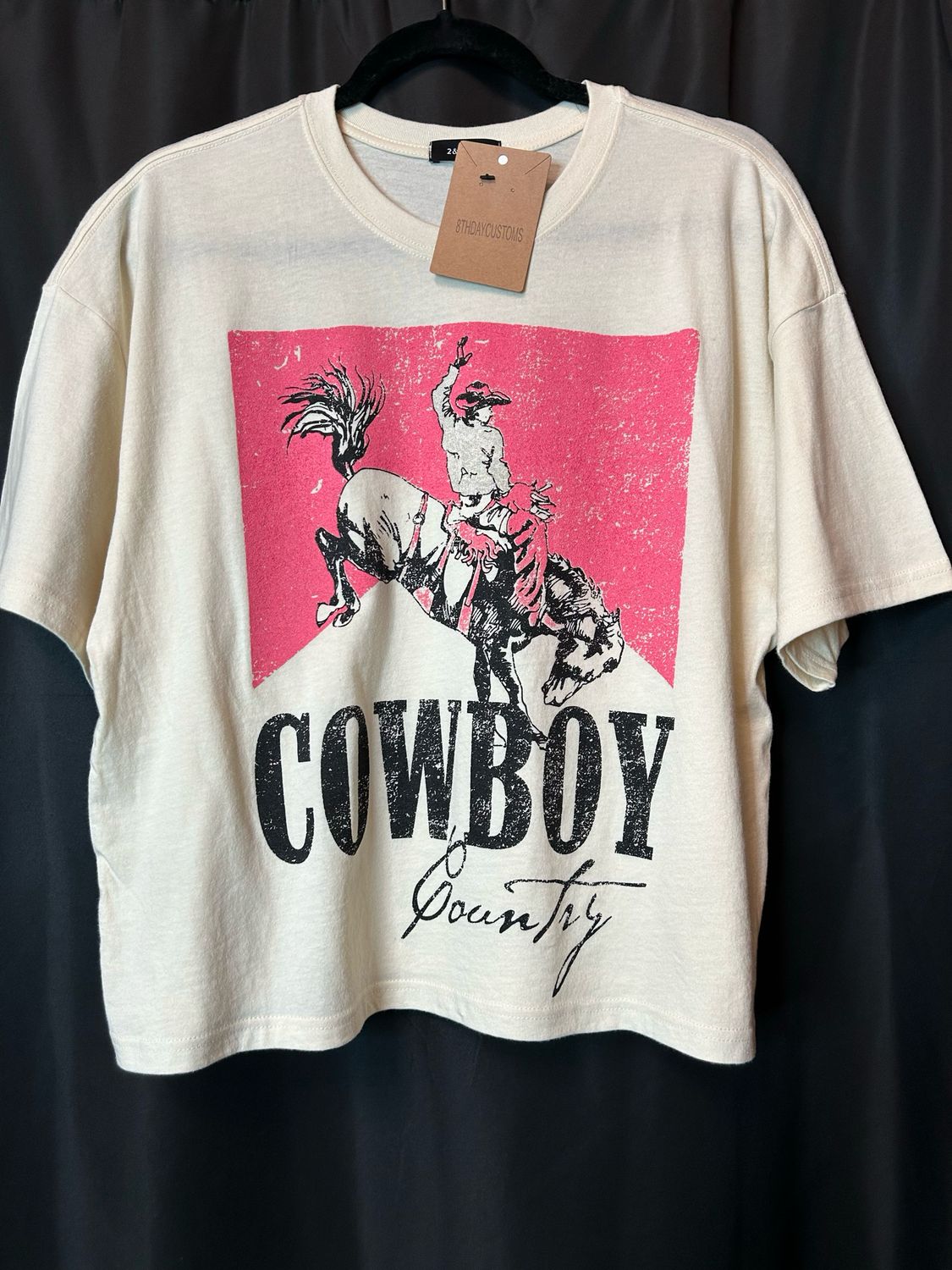 Cowboy Rodeo Crop Tee, Size: S