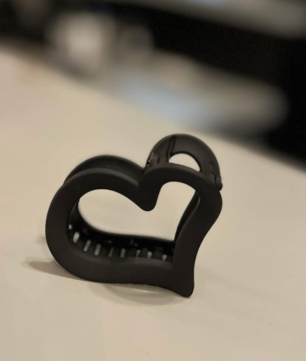 Heart Hair Clips, Color: Black