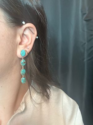 4 Stone Drop Earrings