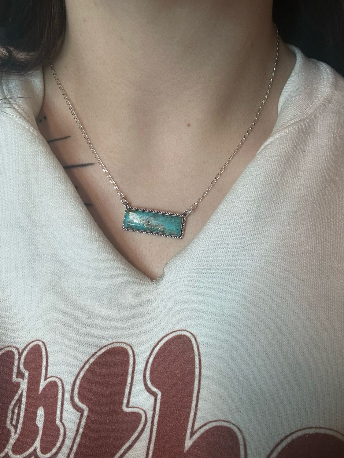 Turquoise Bar Necklace