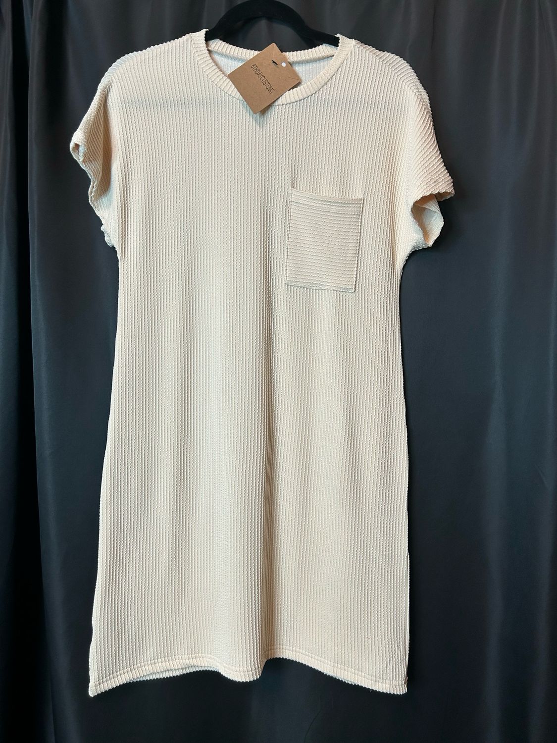 T-Shirt Dress, Size: Cream S