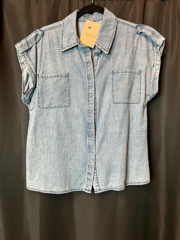 Short Sleeved Denim Shirt
