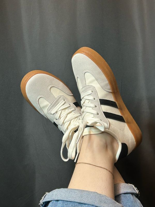Striped White Sneakers
