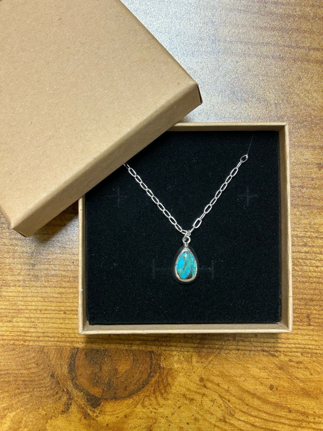 Single Teardrop Turquoise Necklace