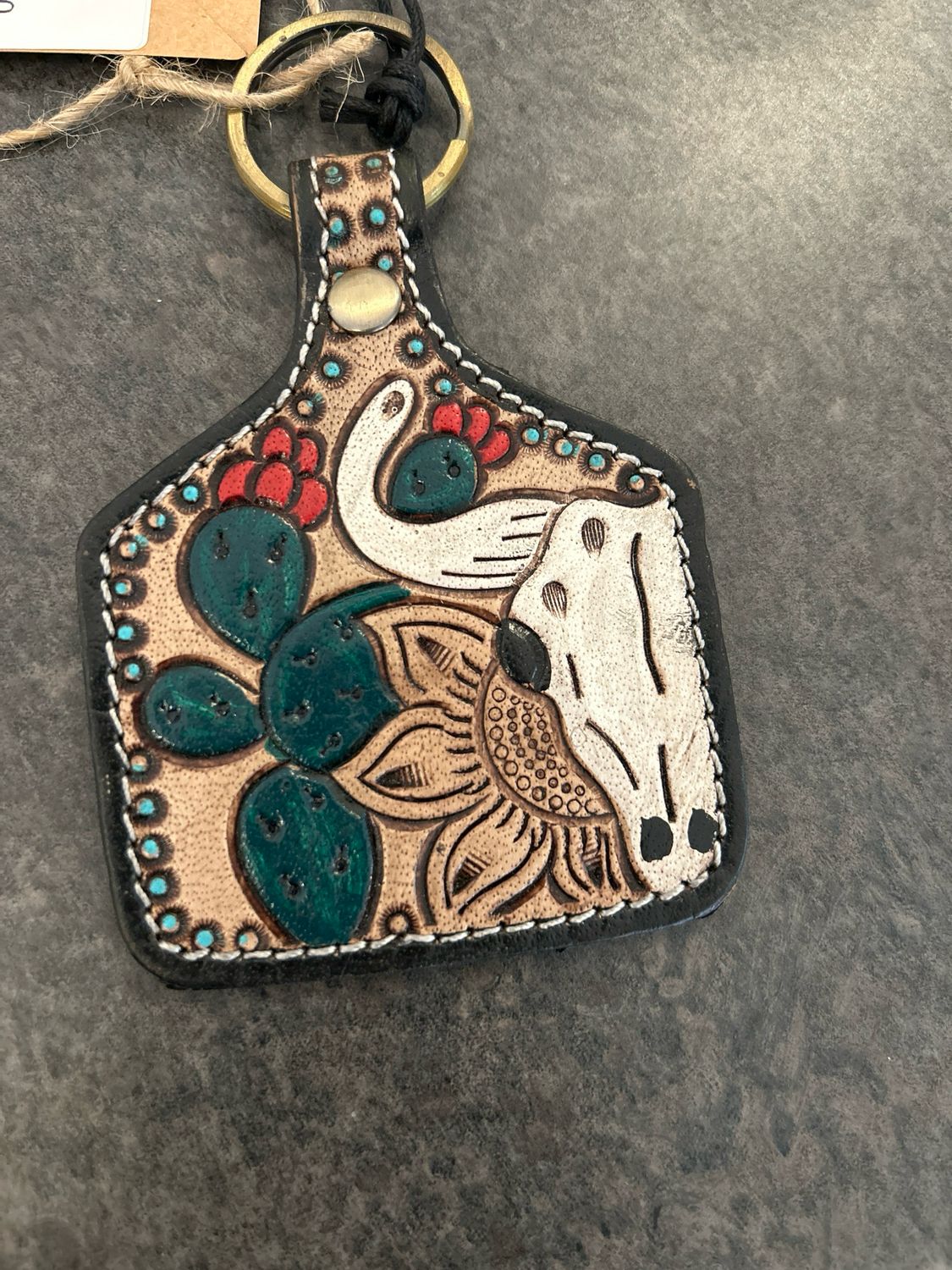 Canyon Wind Hand-tooled Key Fob