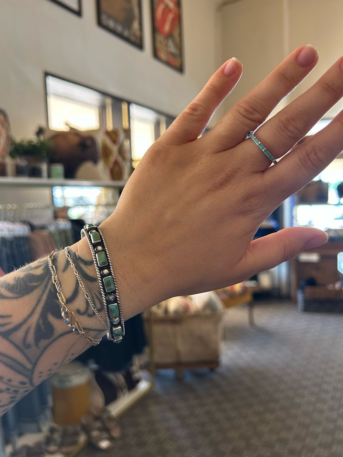 Rope Square Stone Cuff