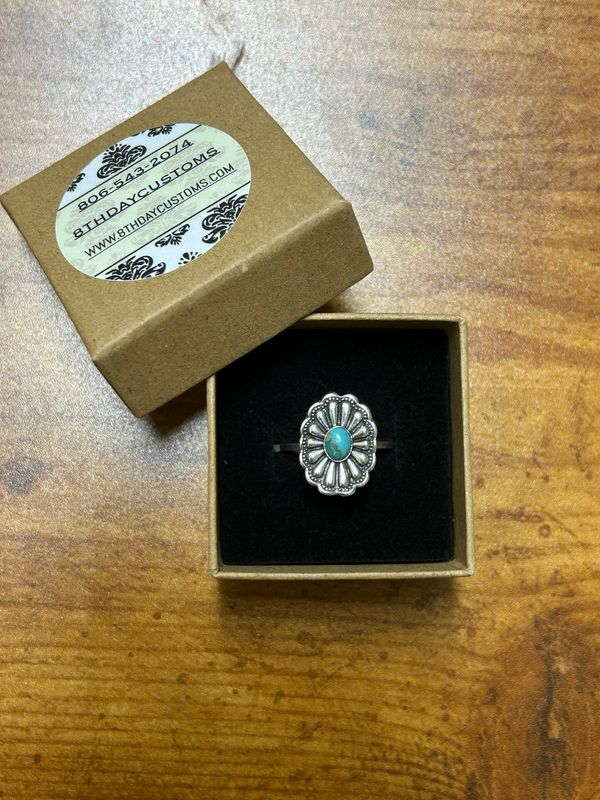 Turquoise Concho Ring