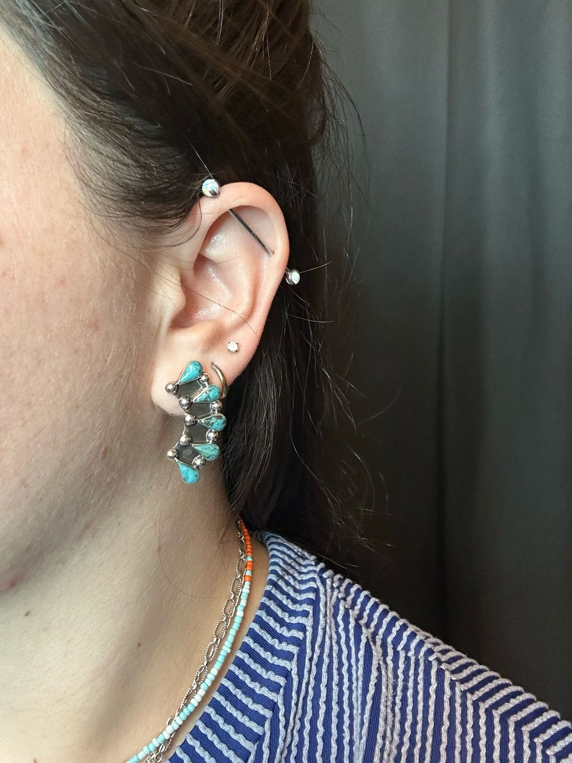 Turquoise Ear Crawlers