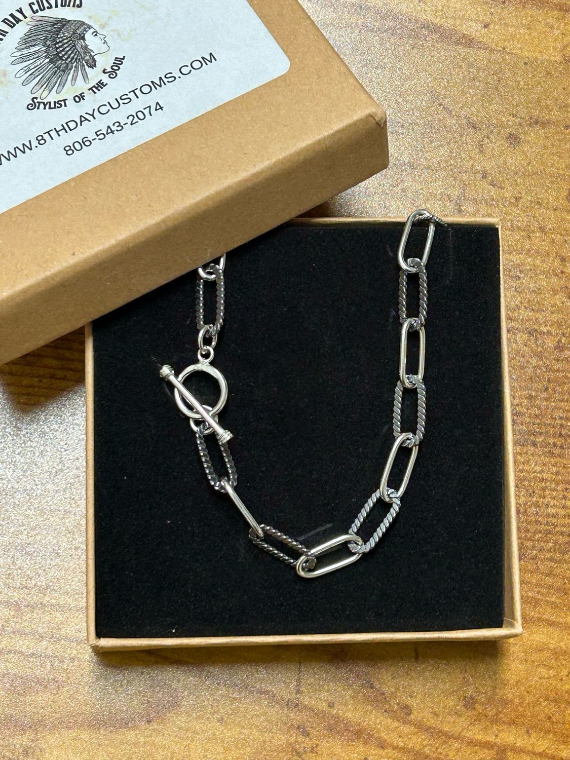 Mixed Rope and Paperclip Necklace 17&quot;