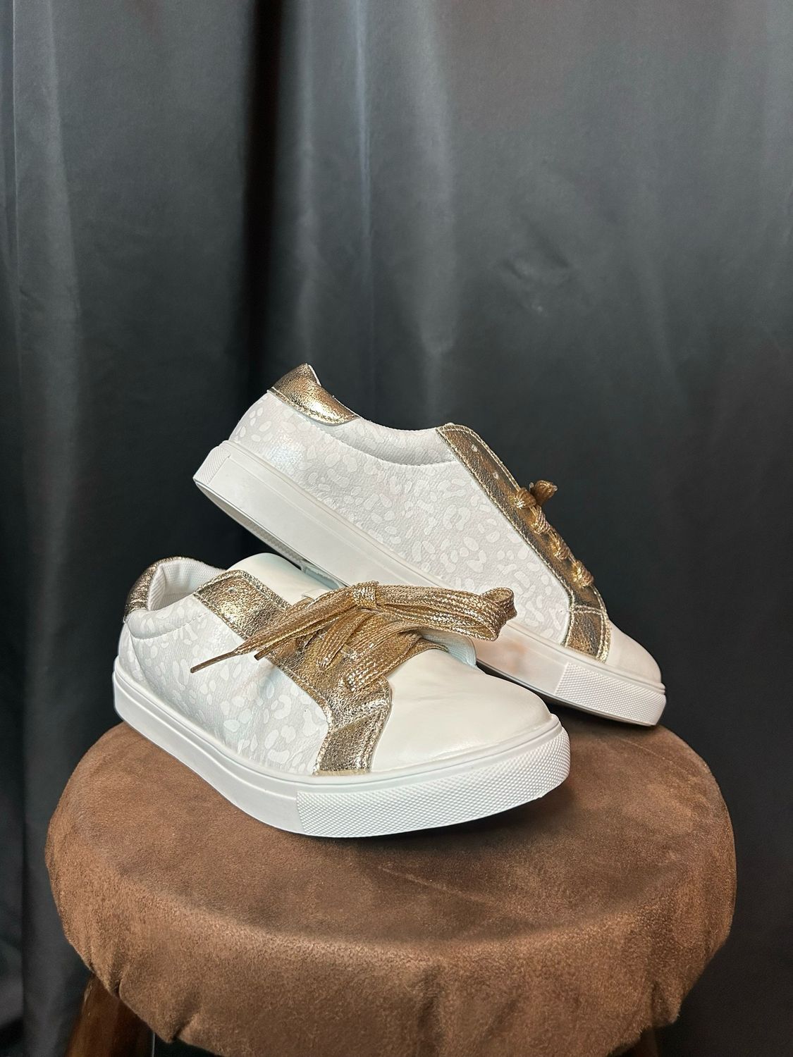 White Leopard Sneakers