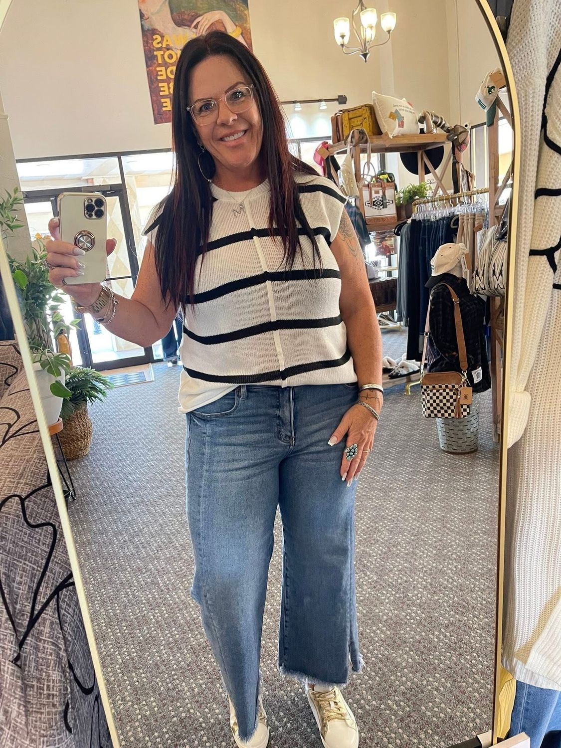 Casual Striped Sweater Blouse