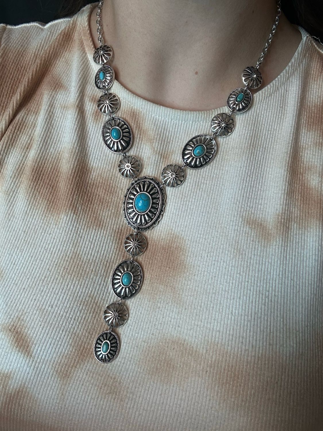 Turquoise Y Necklace