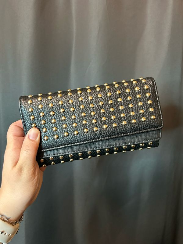 Black Studded Wallet