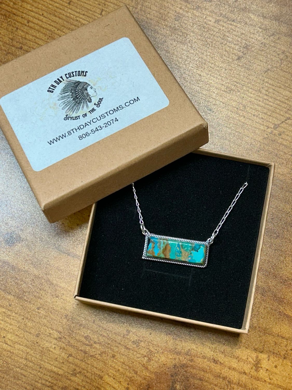 Bar Necklace, Color: Turquoise