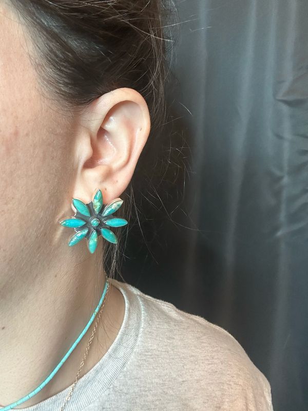 Sunflower Cluster Earrings
