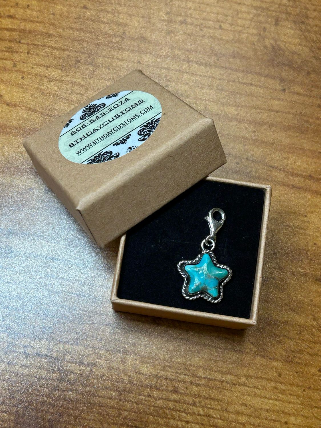 Turquoise Star Charm