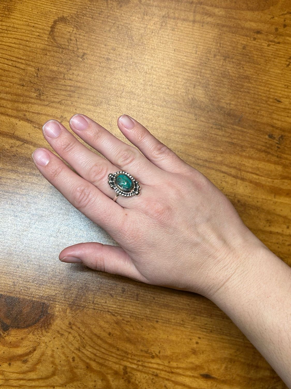 Oval Ball Adjustable Ring