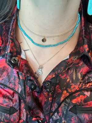 Faux Turquoise Choker Necklace
