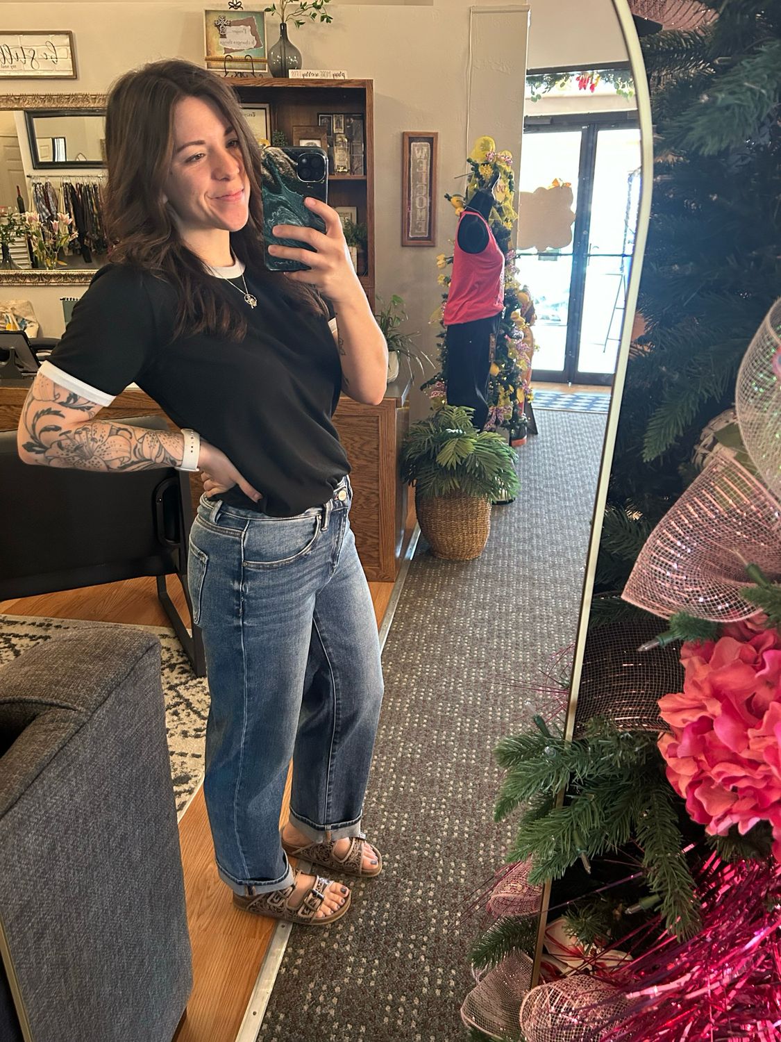 Risen Mid Rise Boyfriend Jean