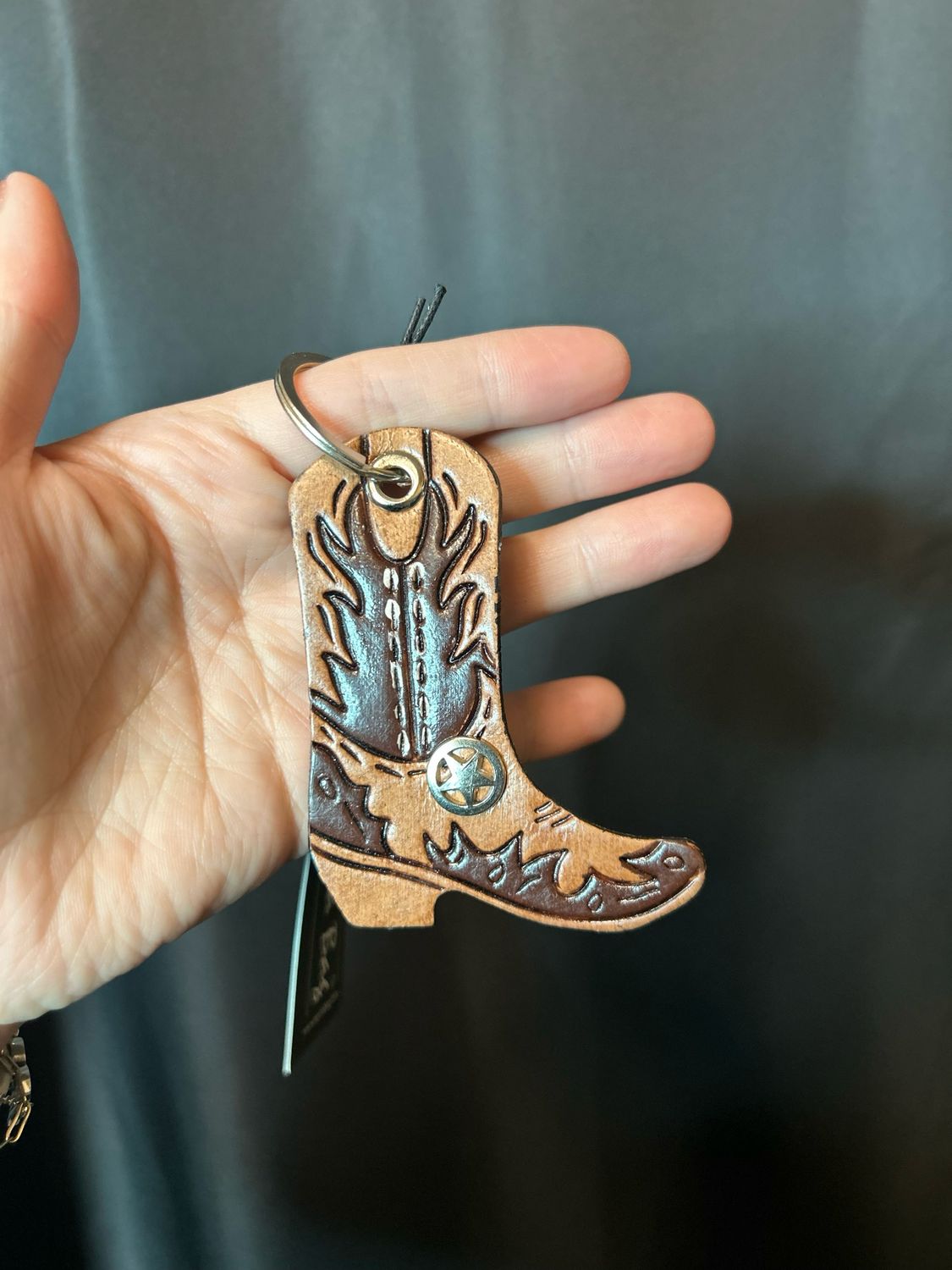 Lil' Wrangler Leather Key Fob