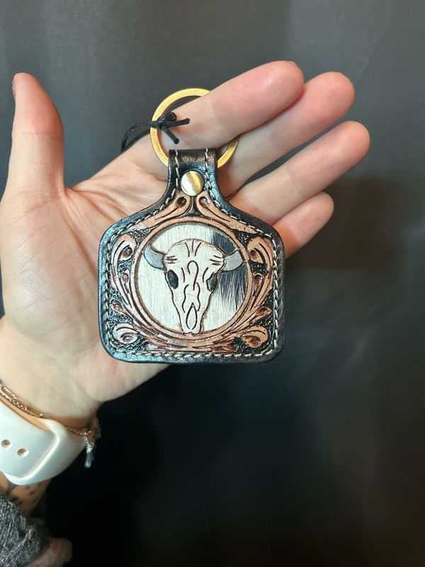 Dusthorn Relic Handtooled Leather Key Fob