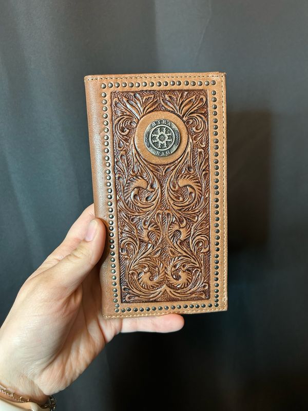 Starweave Dusk Handtooled Leather Wallet