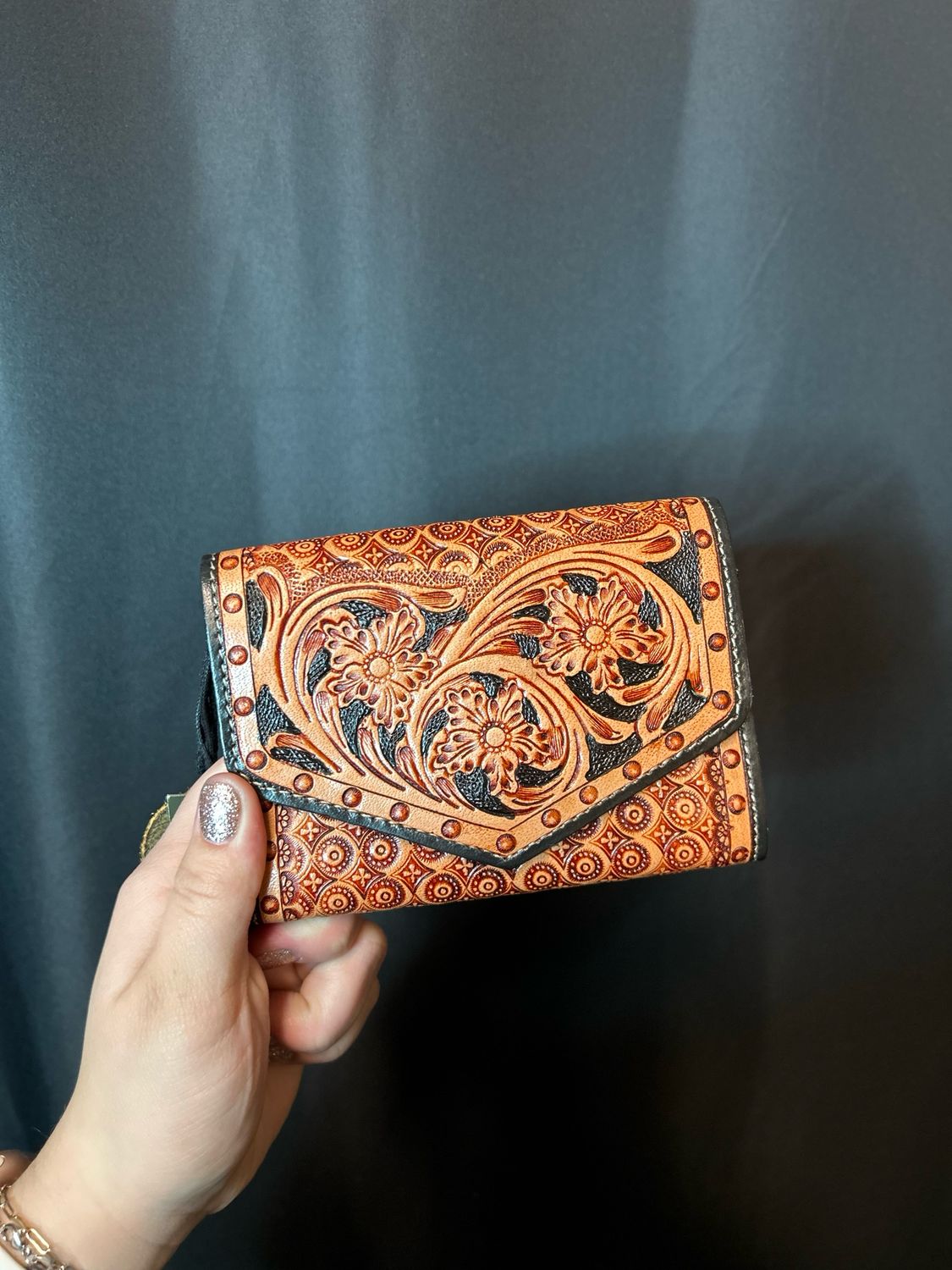 Orange Black Wallet