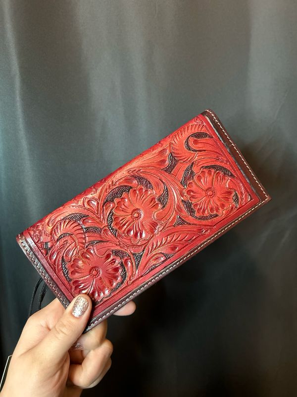 Zipper Red Wallet