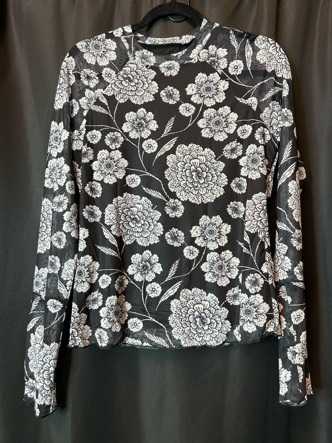 Boho Floral Mesh Top