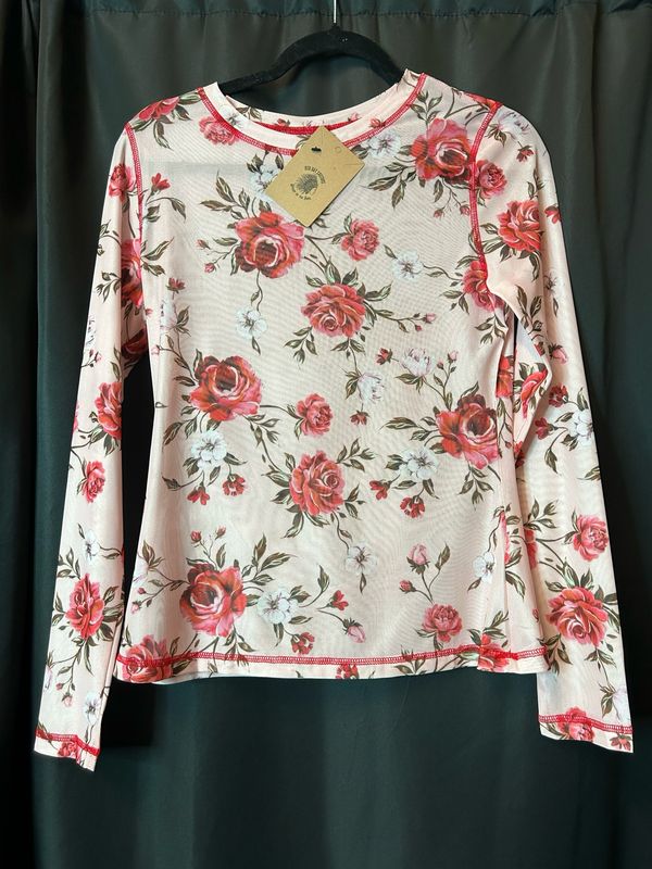 Rose Mesh Top