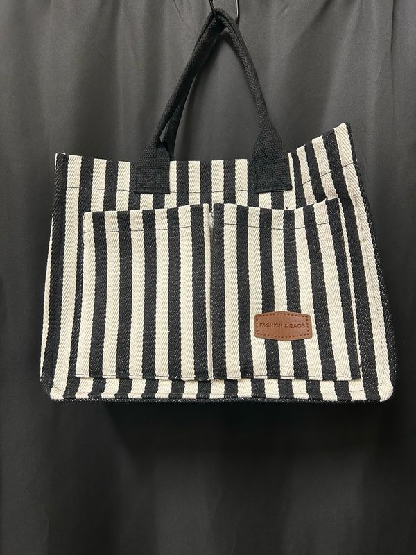 Striped Canvas Bag