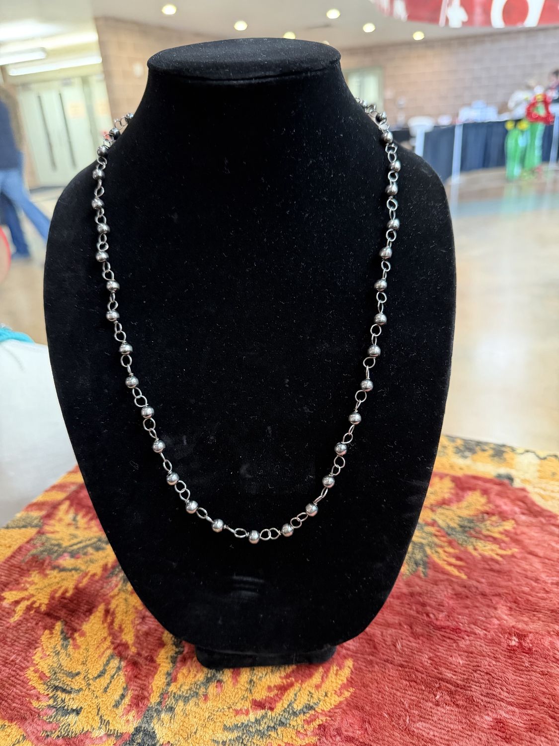 6mm Navajo Necklace 22”