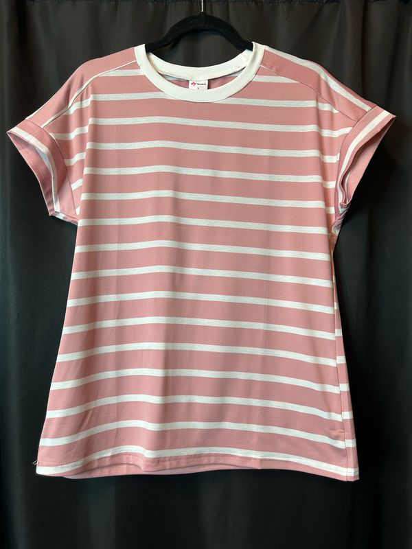 Pink Striped Tee