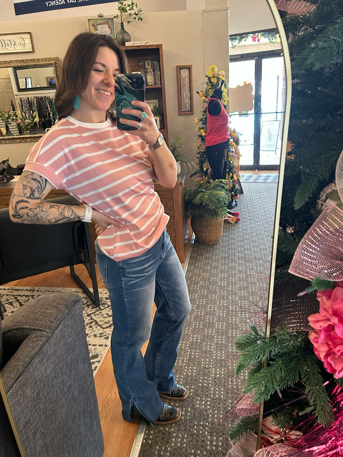 Pink Striped Tee