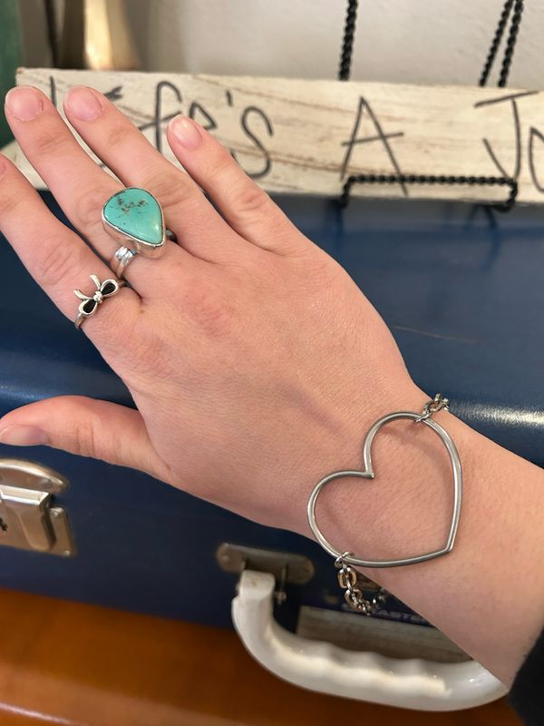 Large Open Heart Bracelet