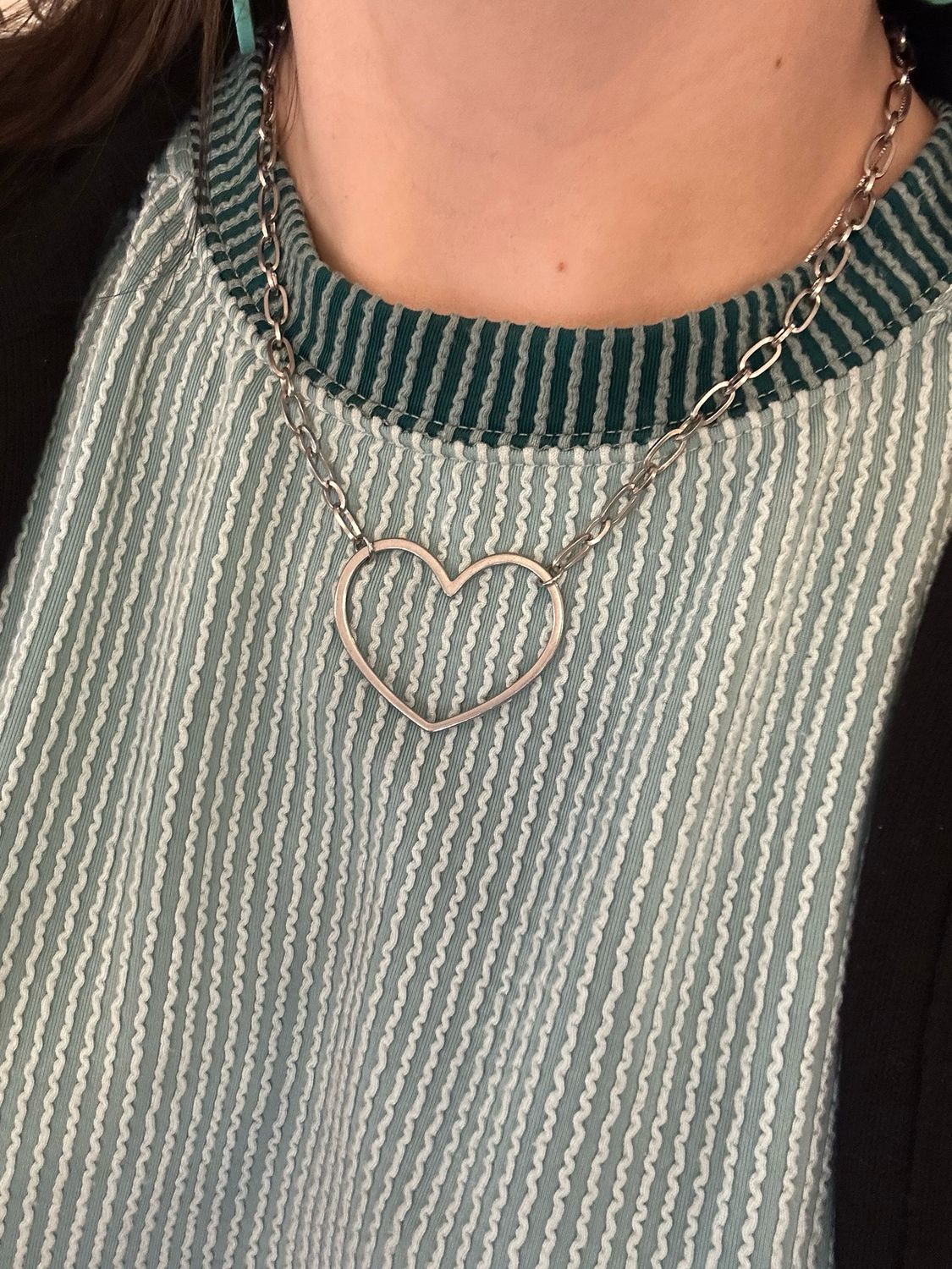 Open Heart Necklace 18"