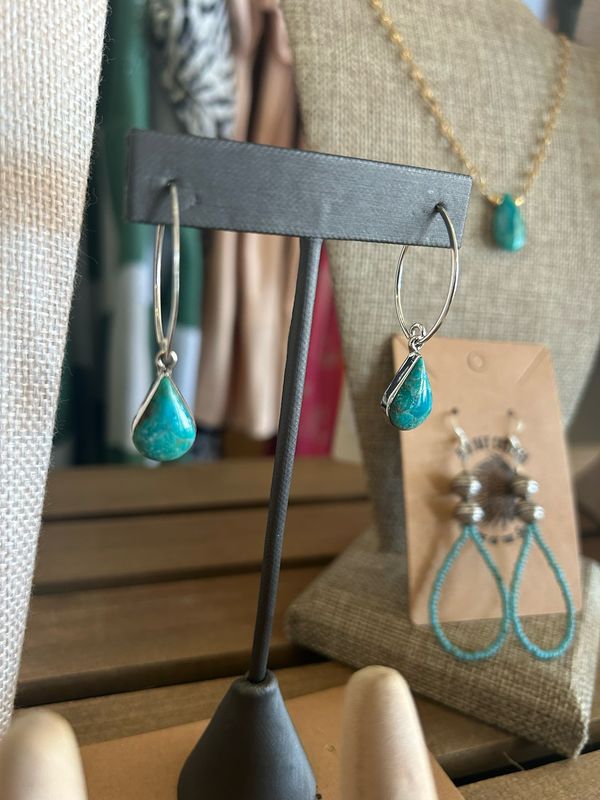 Drop Turquoise Earrings