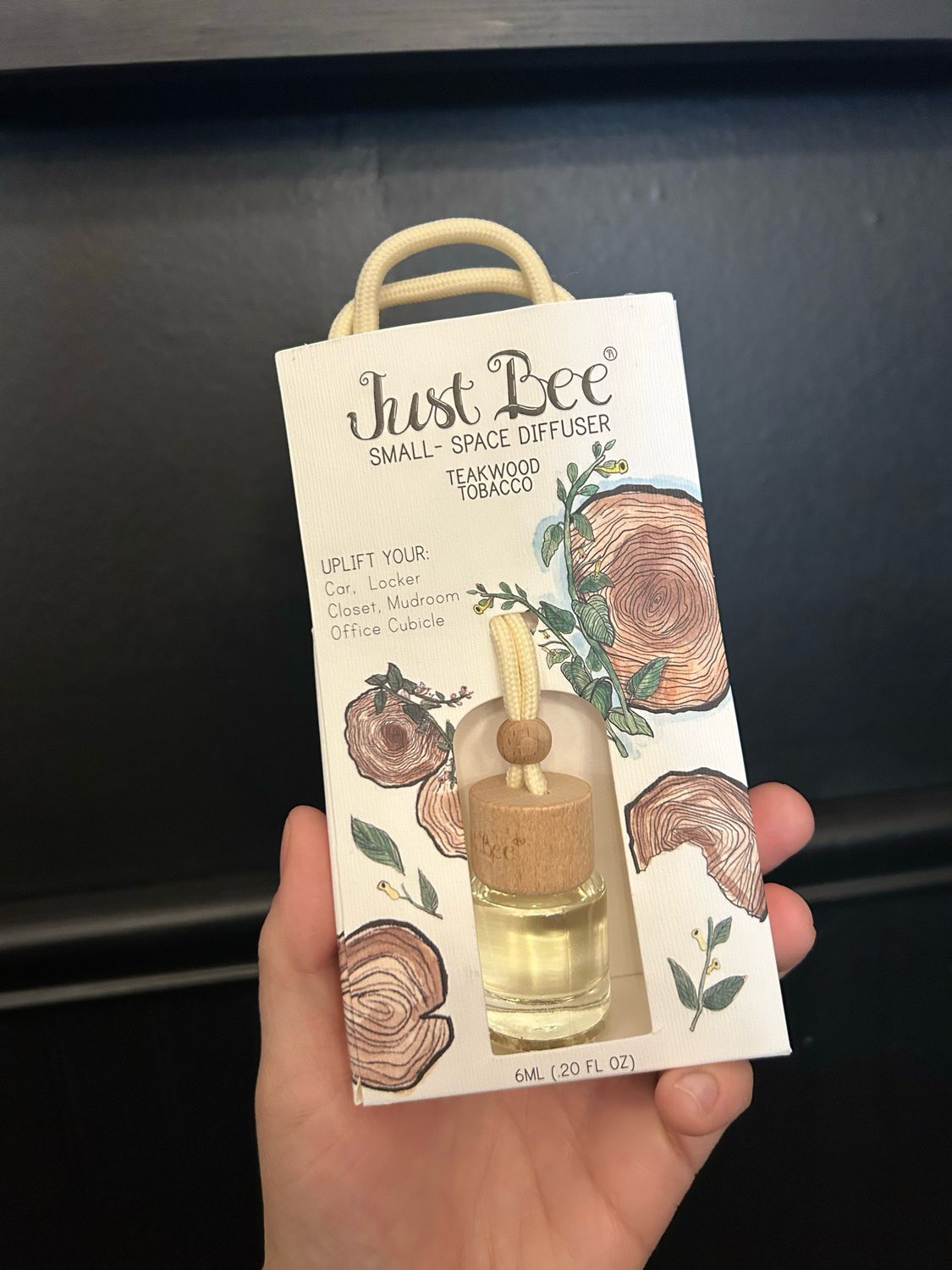 Just Bee Hanging Diffuser - Teakwood Tobacco